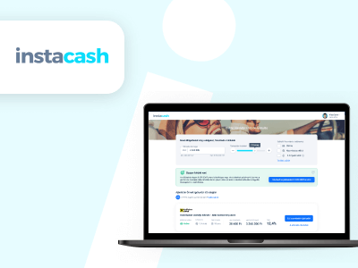 Instacash: egyedi webfejlesztés a fintech cég számára