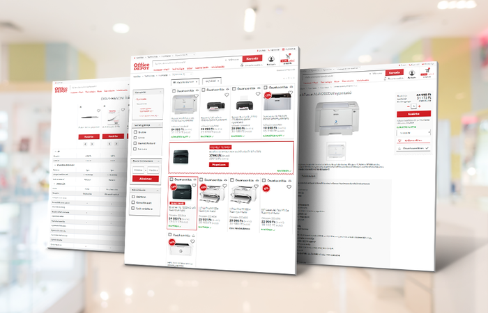 The LogiNet team provided complex solutions to transform the Office Depot Hungary webshop