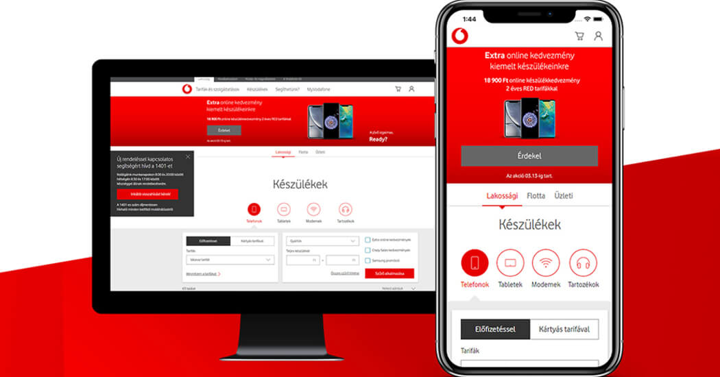 Megújult a Vodafone webshopja