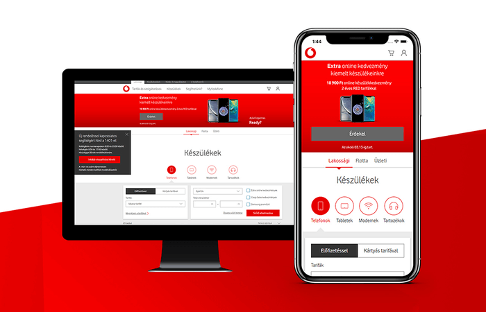 LogiNet provided complex solutions in redesigning the Vodafone webshop