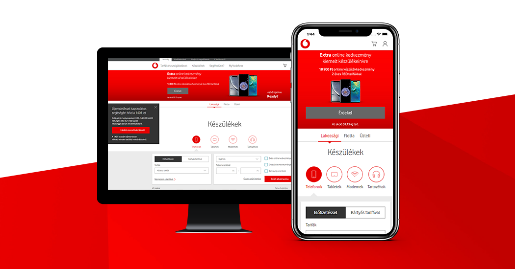 Megújult a Vodafone webshopja