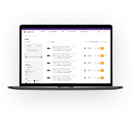 Logishop B2B webshop - Reseller webshop, partner webshop with ERP connection