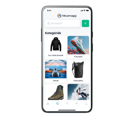 Mcomapp mobile app: mobile shop and digital loyalty card