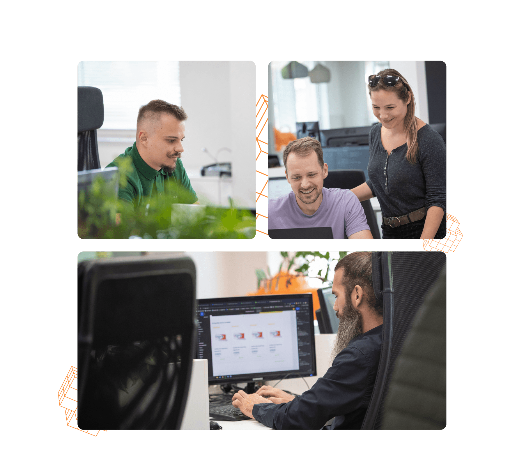 LogiNet support csapat munka közben