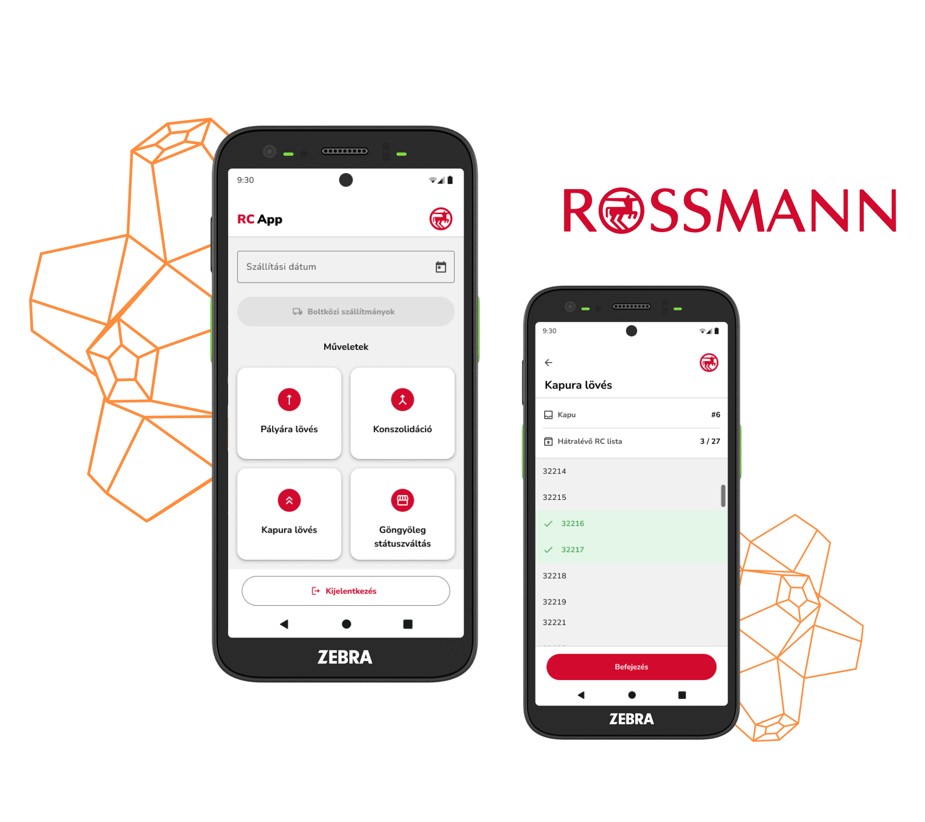 Ügyfélpélda: roll container kocsik digitális követése a Rossmann raktárában
